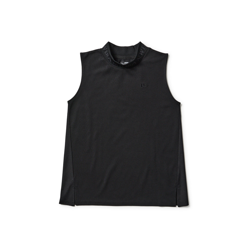 Women's ノースリーブ ミッドネック Tシャツ Jacquard Logo  ブラック | ゴルフ | NEW ERA ニューエラ公式オンラインストア