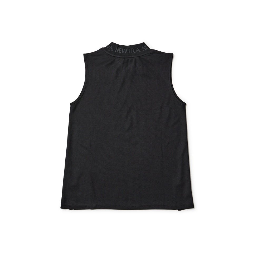Women's ノースリーブ ミッドネック Tシャツ Jacquard Logo  ブラック | ゴルフ | NEW ERA ニューエラ公式オンラインストア