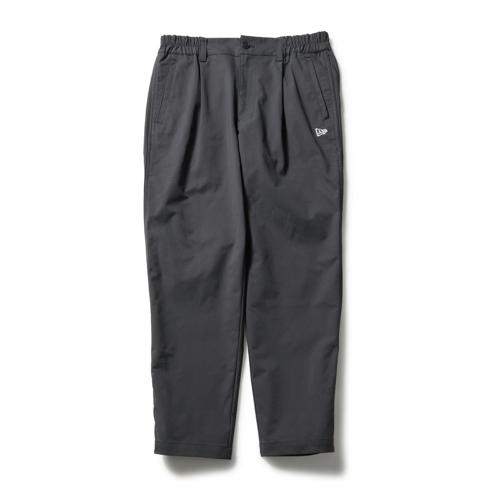 ワイド テーパード ストレッチ パンツ パイピング チャコールグレー