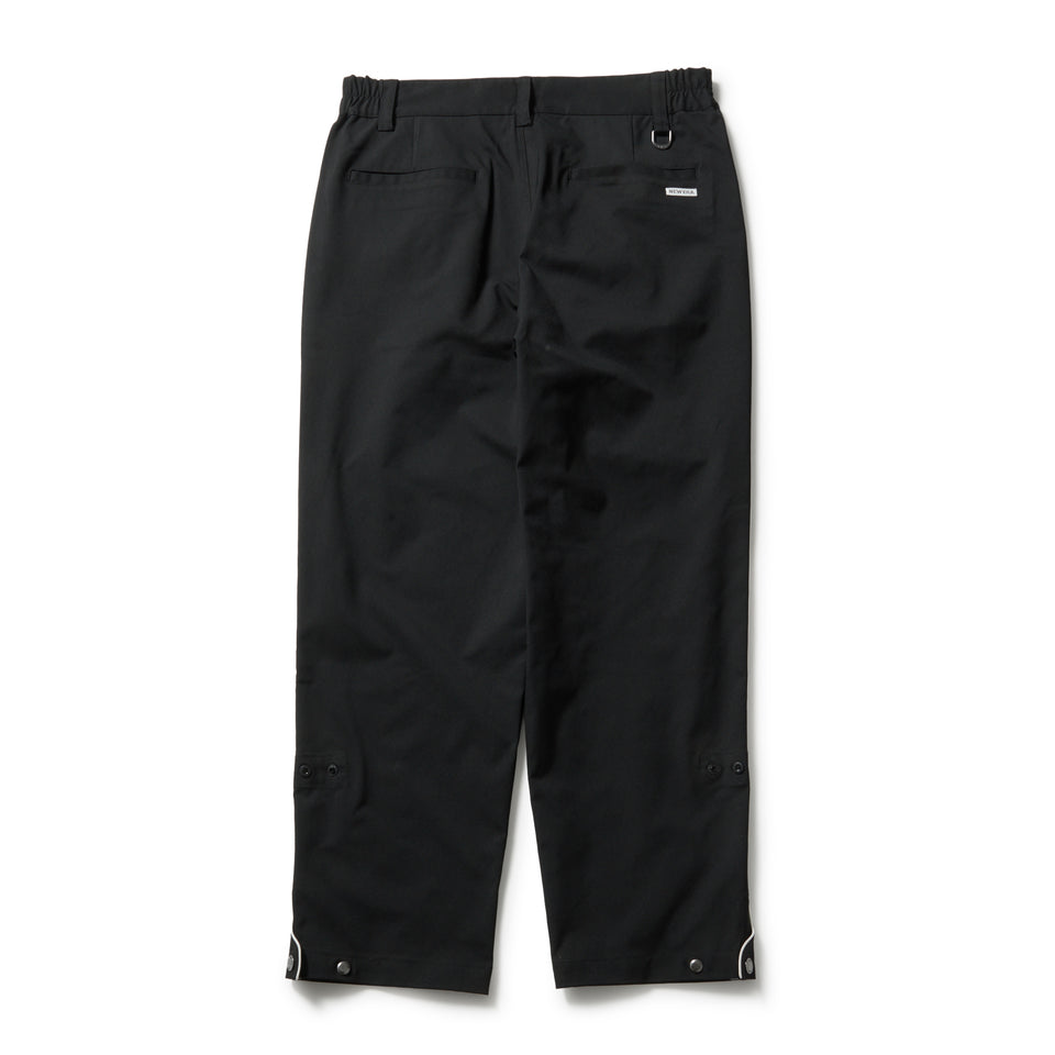 ワイド テーパード ストレッチ パンツ パイピング ブラック | ゴルフ
