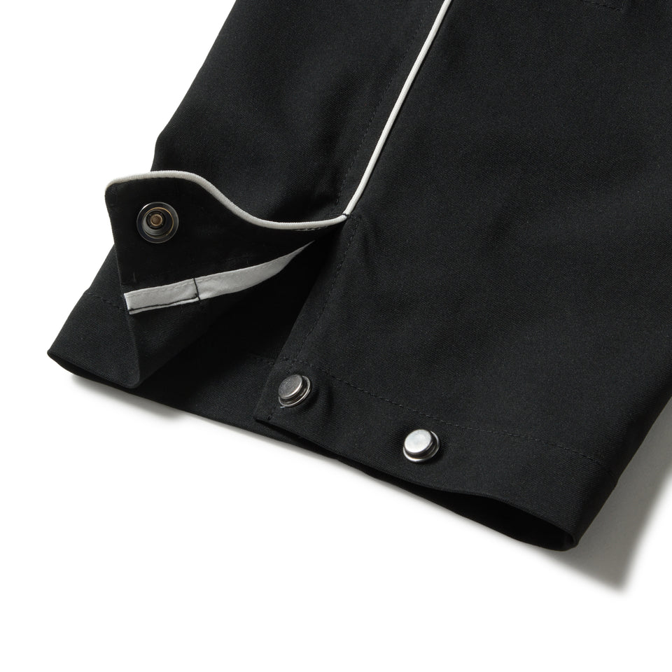 ワイド テーパード ストレッチ パンツ パイピング ブラック | ゴルフ