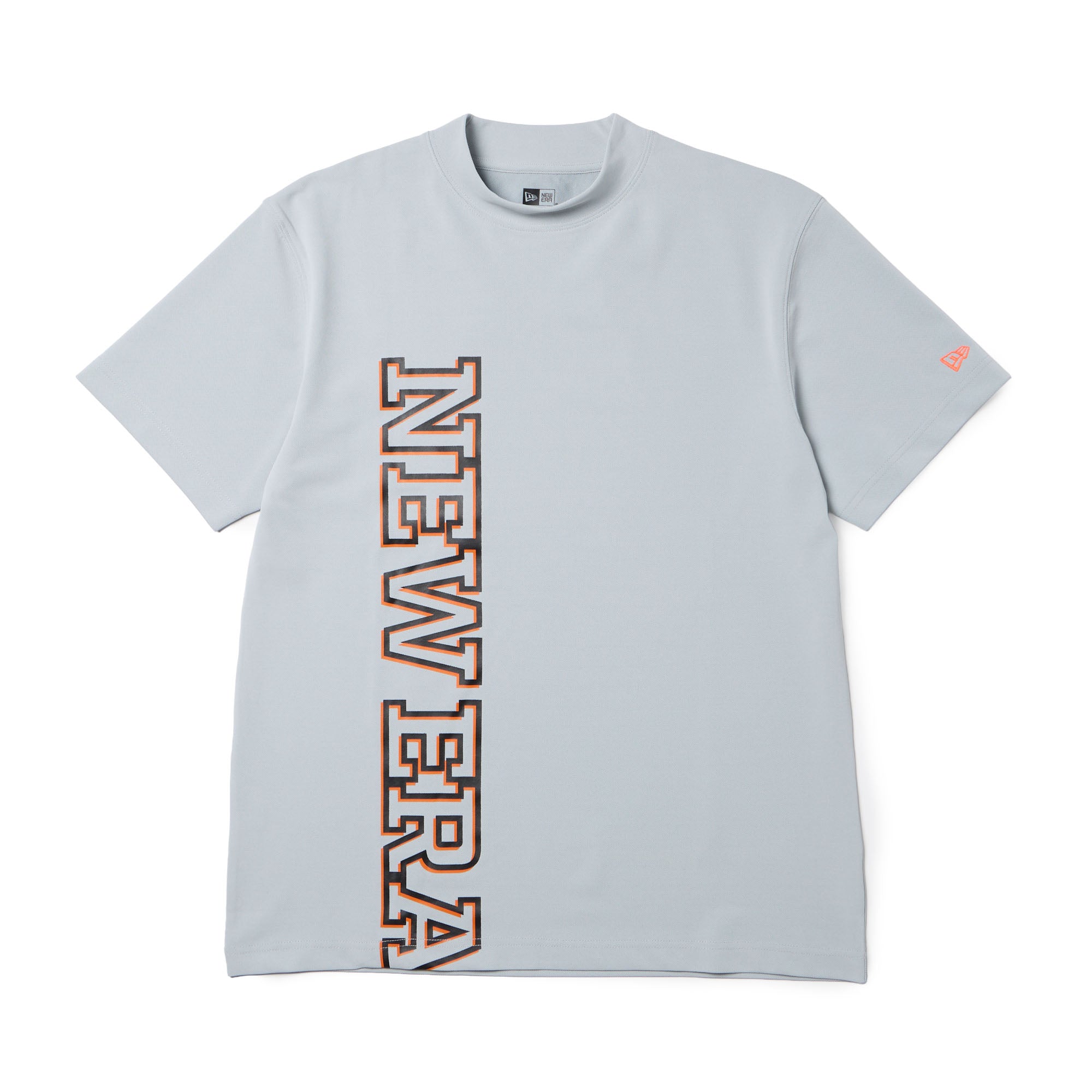 半袖 ミッドネック Tシャツ 鹿の子 Vertical Logo グレー | ゴルフ