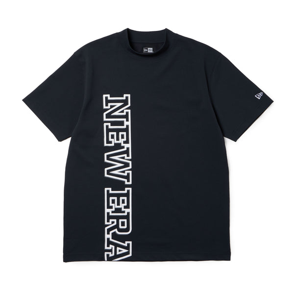 【美品】 DESCENTE ライクラ 鹿の子 ショートスリーブシャツ サイズXO 半袖 ミッドネック Tシャツ 鹿の子 Vertical Logo ブラック | ゴルフ