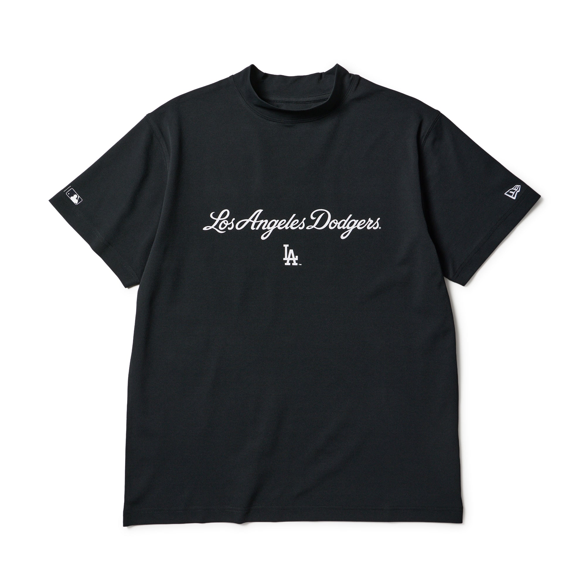 半袖 ミッドネック Tシャツ MLB ロサンゼルス・ドジャース ブラック