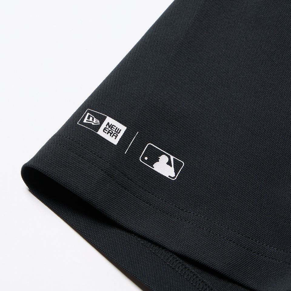 半袖 ミッドネック Tシャツ MLB ロサンゼルス・ドジャース ブラック