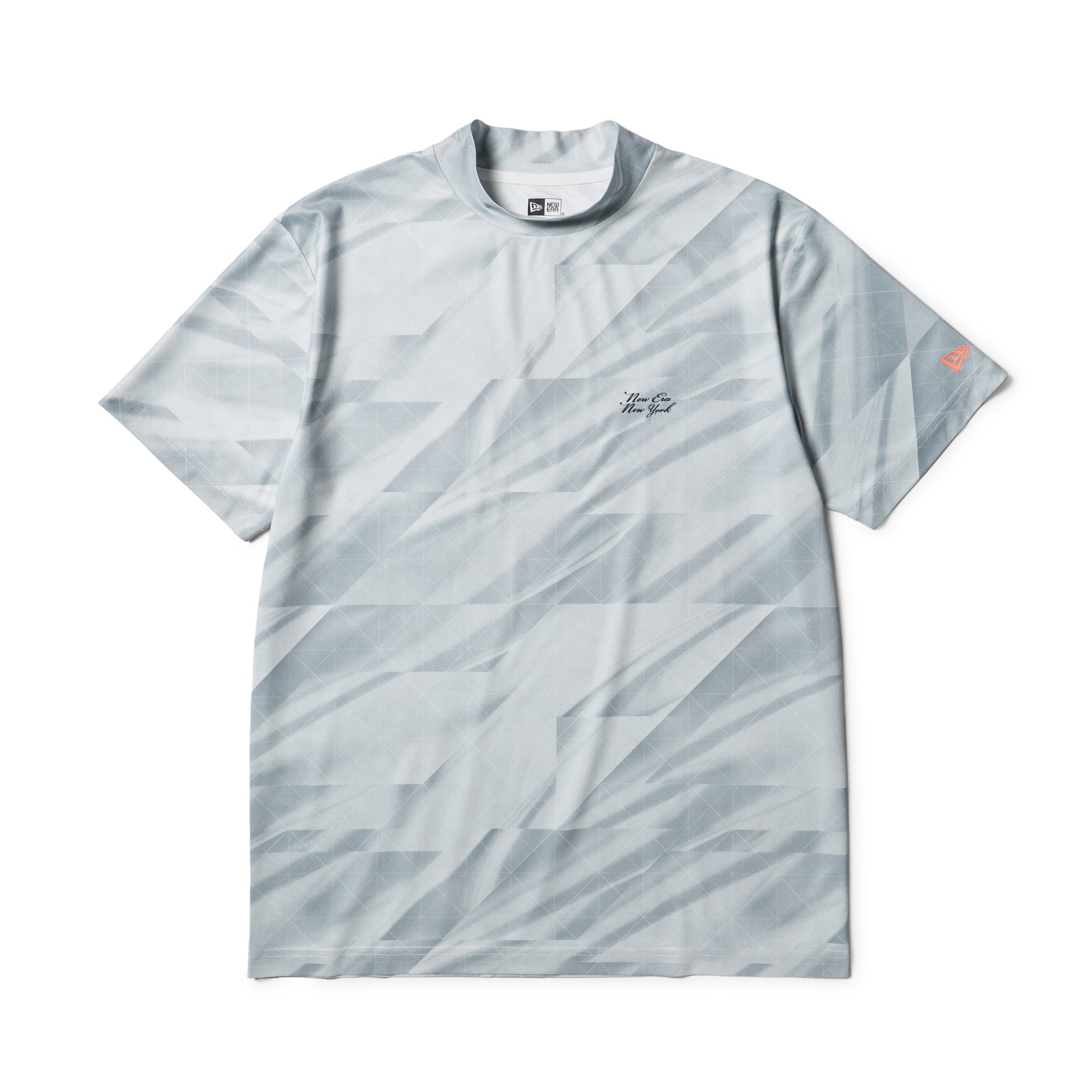 New Era Bravosユニフォーム ホワイト 半袖 ミッドネック Tシャツ 鹿の子 カットグラス ホワイト | ゴルフ