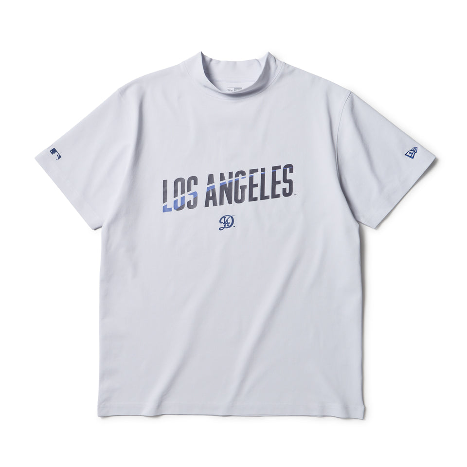半袖 ミッドネック Tシャツ MLB ロサンゼルス・ドジャース ホワイト