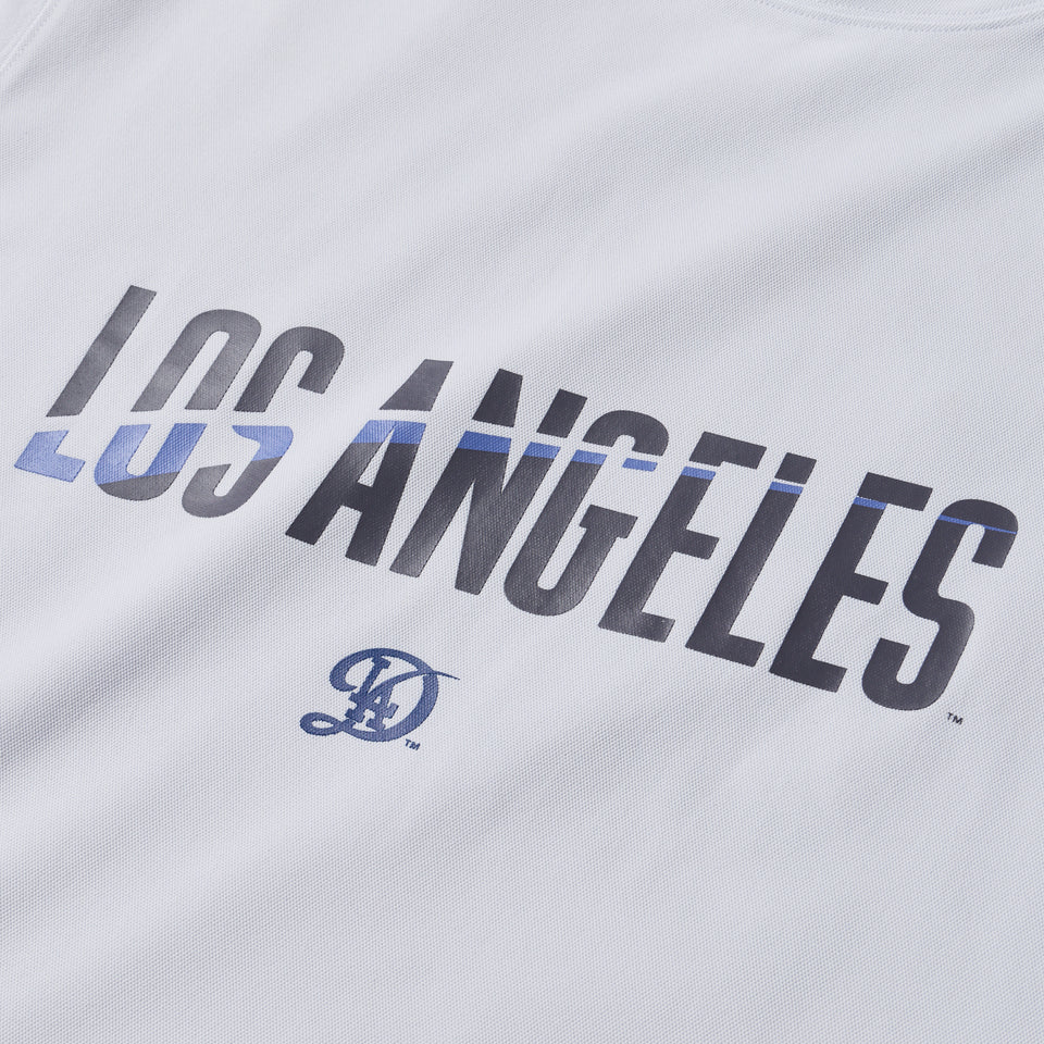 半袖 ミッドネック Tシャツ MLB ロサンゼルス・ドジャース ホワイト