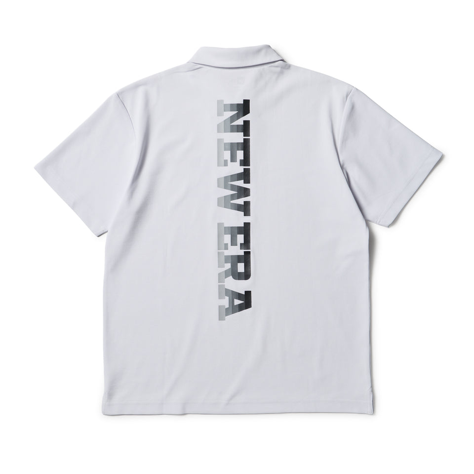 半袖 ポロシャツ 鹿の子 Vertical Logo ホワイト | ゴルフ