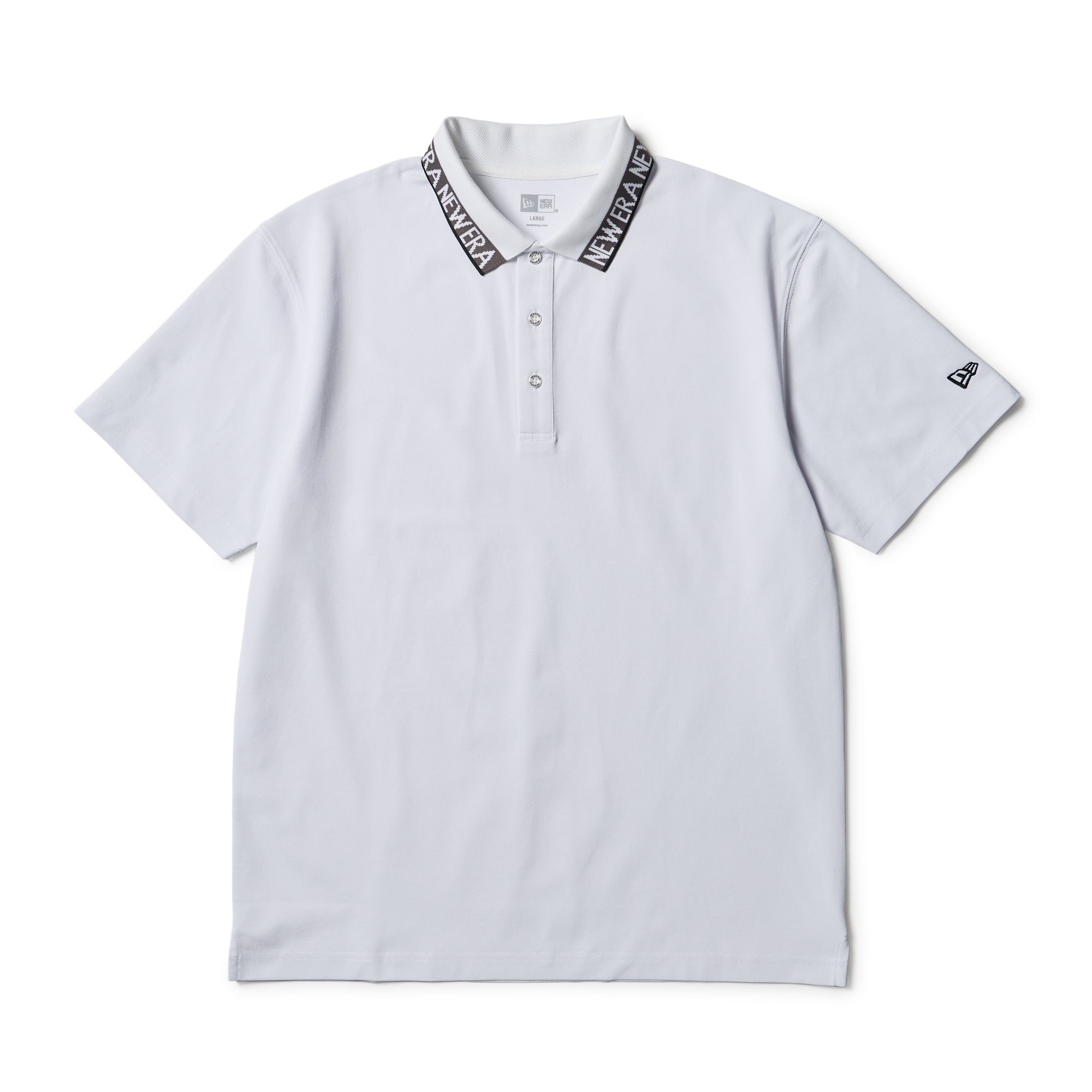 半袖 ポロシャツ 鹿の子 Collar Logo ホワイト | ゴルフ | ニューエラ
