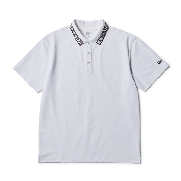 半袖 ポロシャツ 鹿の子 Collar Logo ホワイト | ゴルフ | ニューエラ