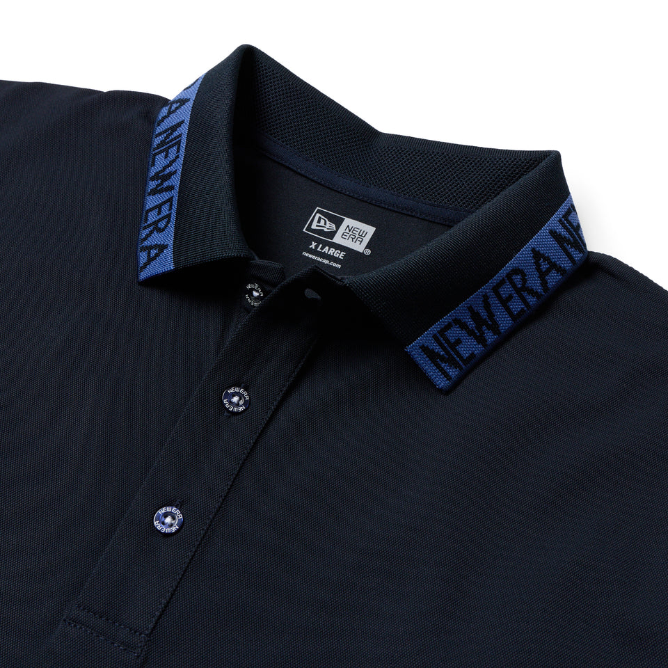 NEW ERA ネイビーポロシャツ 半袖 ポロシャツ 鹿の子 Collar Logo ネイビー | ゴルフ | ニューエラ