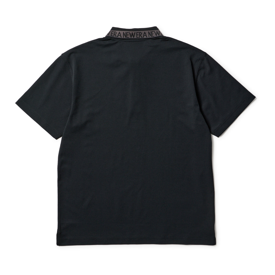 半袖 ポロシャツ 鹿の子 Collar Logo ブラック | ゴルフ | ニューエラ