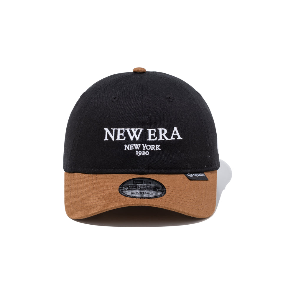 9FORTY アンストラクチャード AGUNINO Fabric Series ブラック ブラウンバイザー | NEW ERA ニューエラ公式オンラインストア