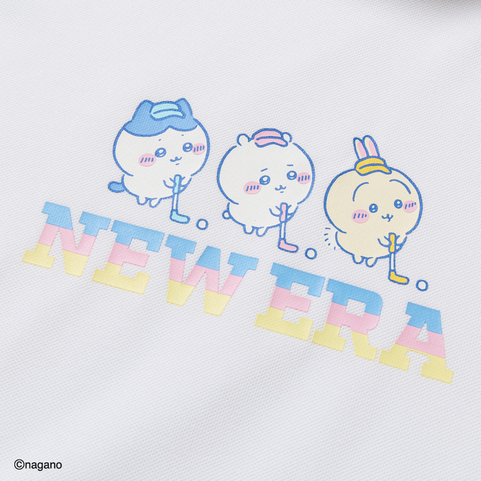 Women's 半袖 ミッドネック Tシャツ 鹿の子 ちいかわ ちいかわ・ハチワレ・うさぎ ホワイト | ゴルフ | NEW ERA ニューエラ公式オンラインストア