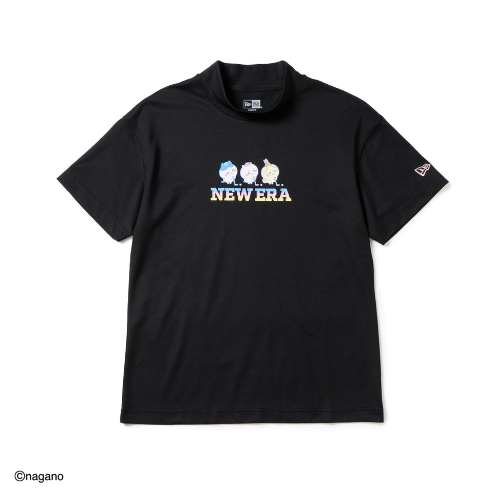 ちい　ブラックＭ Women's 半袖 ミッドネック Tシャツ 鹿の子 ちいかわ / ちいかわ