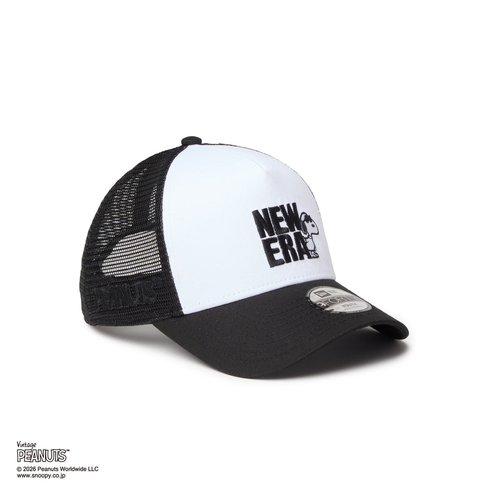 キッズ Youth 9FORTY A-Frame トラッカー PEANUTS ピーナッツ JOE COOL ジョー・クール ブラック/ホワイト | NEW ERA ニューエラ公式オンラインストア