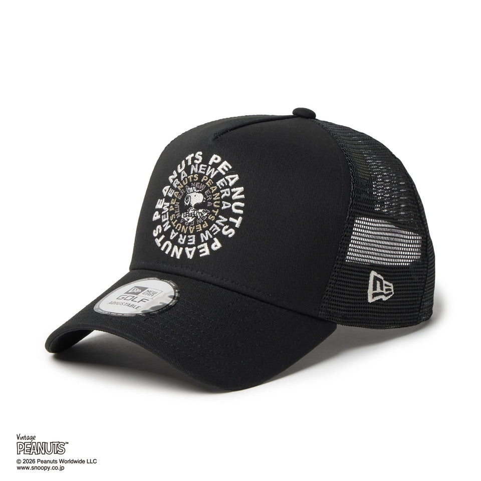 9FORTY A-Frame トラッカー PEANUTS ピーナッツ GOLF Circle ロゴ ブラック | ゴルフ | NEW ERA ニューエラ公式オンラインストア