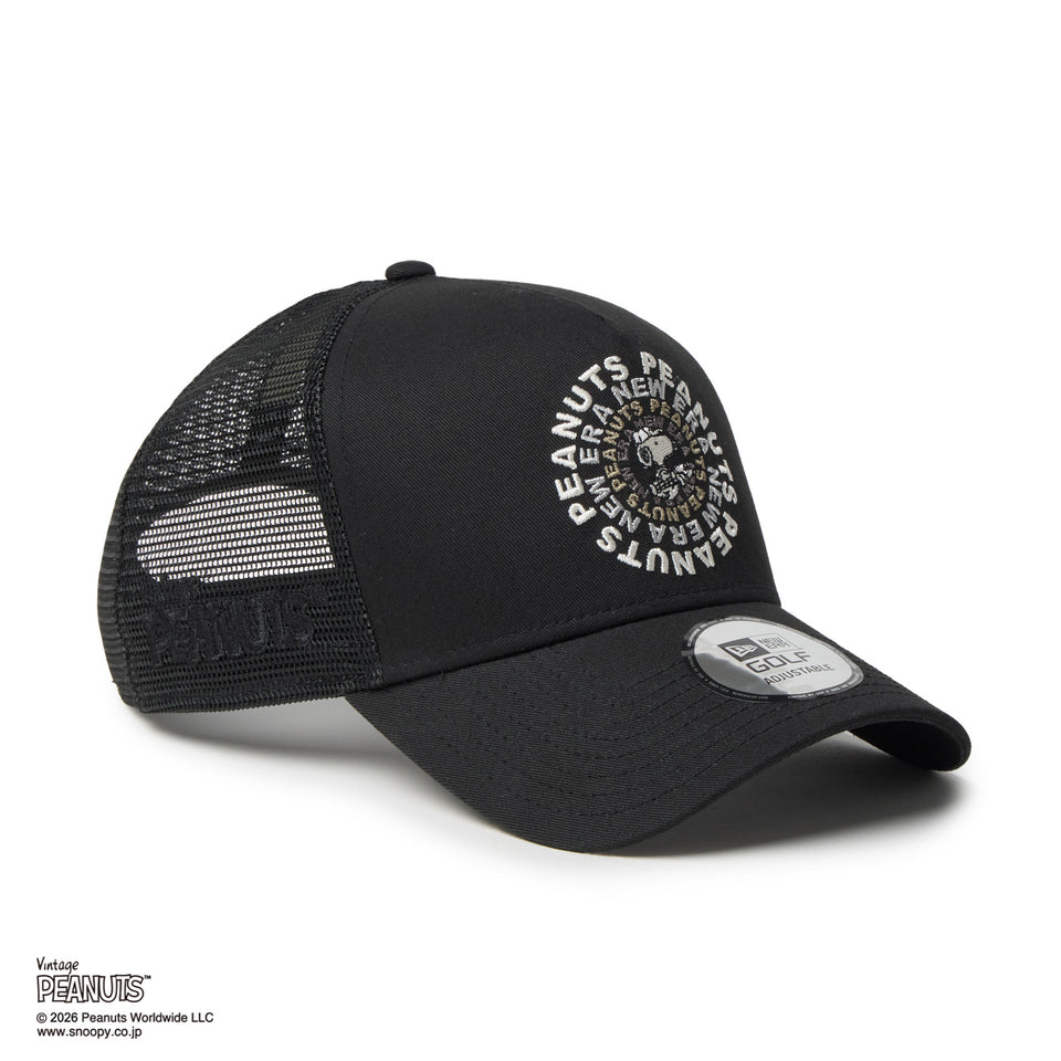 9FORTY A-Frame トラッカー PEANUTS ピーナッツ GOLF Circle ロゴ ブラック | ゴルフ | NEW ERA ニューエラ公式オンラインストア