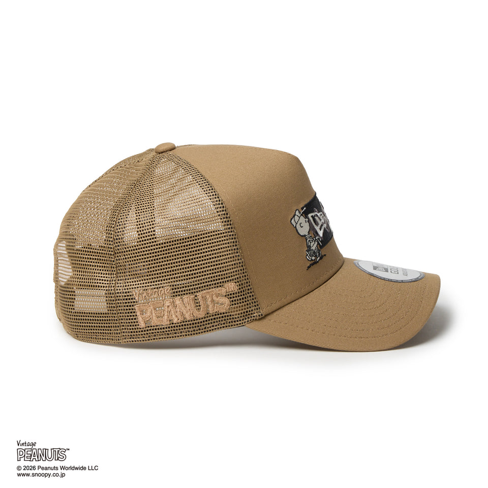 9FORTY A-Frame トラッカー PEANUTS ピーナッツ GOLF ボックスロゴ カーキ | ゴルフ | NEW ERA ニューエラ公式オンラインストア