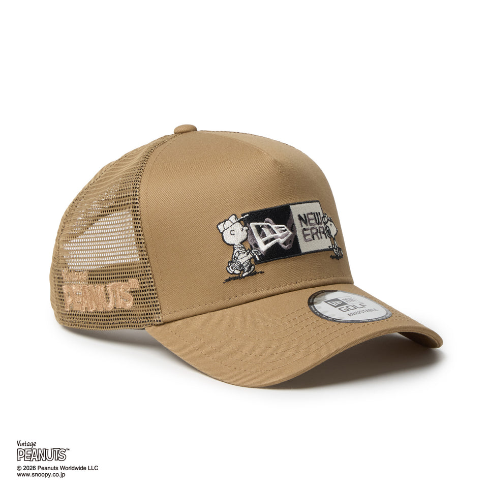 9FORTY A-Frame トラッカー PEANUTS ピーナッツ GOLF ボックスロゴ カーキ | ゴルフ | NEW ERA ニューエラ公式オンラインストア