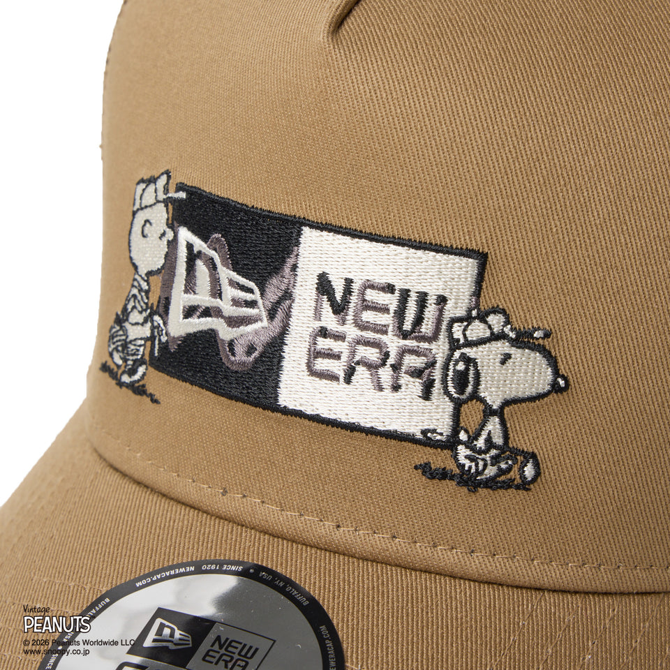 9FORTY A-Frame トラッカー PEANUTS ピーナッツ GOLF ボックスロゴ カーキ | ゴルフ | NEW ERA ニューエラ公式オンラインストア
