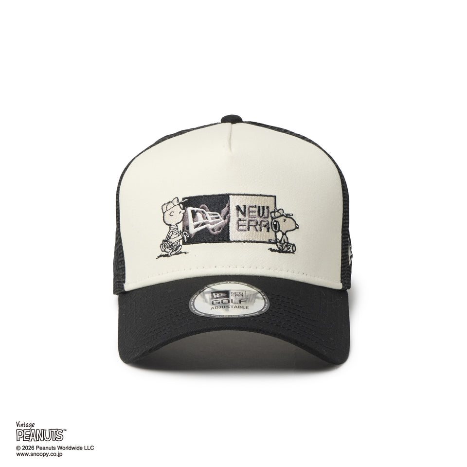 9FORTY A-Frame トラッカー PEANUTS ピーナッツ GOLF ボックスロゴ クロームホワイト/ブラック | ゴルフ | NEW ERA ニューエラ公式オンラインストア