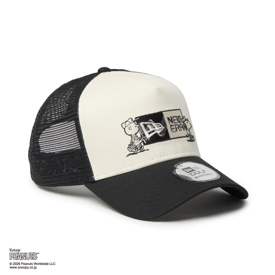 9FORTY A-Frame トラッカー PEANUTS ピーナッツ GOLF ボックスロゴ クロームホワイト/ブラック | ゴルフ | NEW ERA ニューエラ公式オンラインストア