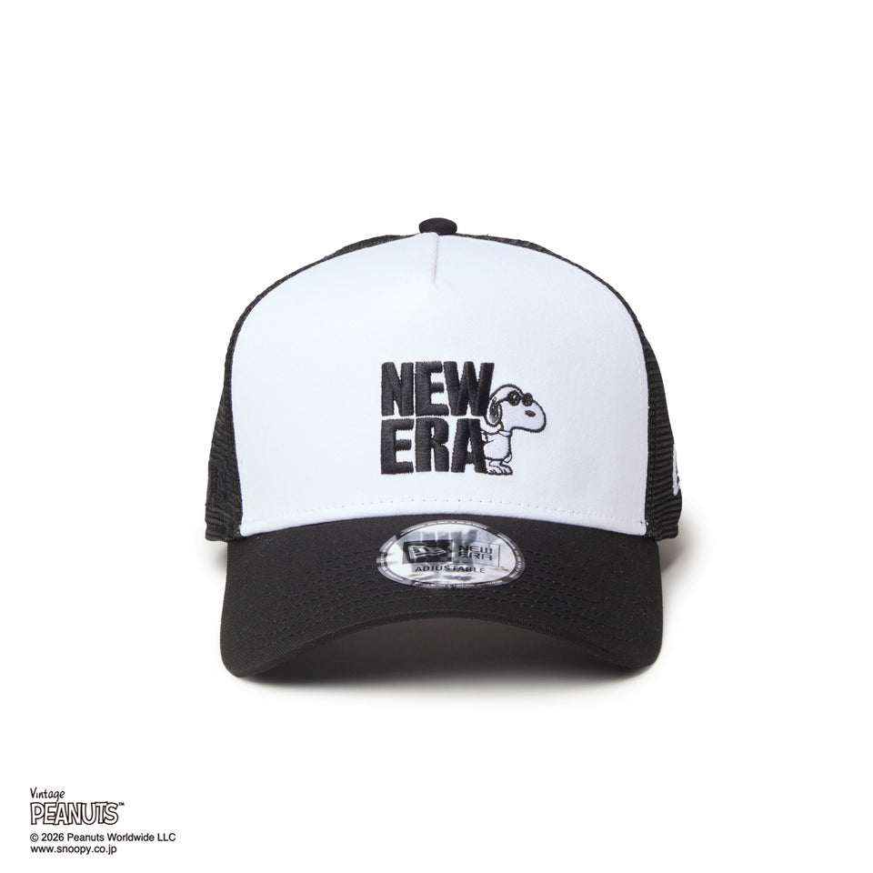9FORTY A-Frame トラッカー PEANUTS ピーナッツ JOE COOL ジョー・クール ブラック/ホワイト | NEW ERA ニューエラ公式オンラインストア