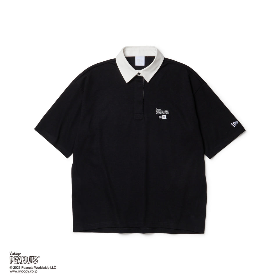 ニューエラゴルフ　ラグビーシャツ Women's 半袖 ラグビー シャツ Vintage PEANUTS ピーナッツ GOLF