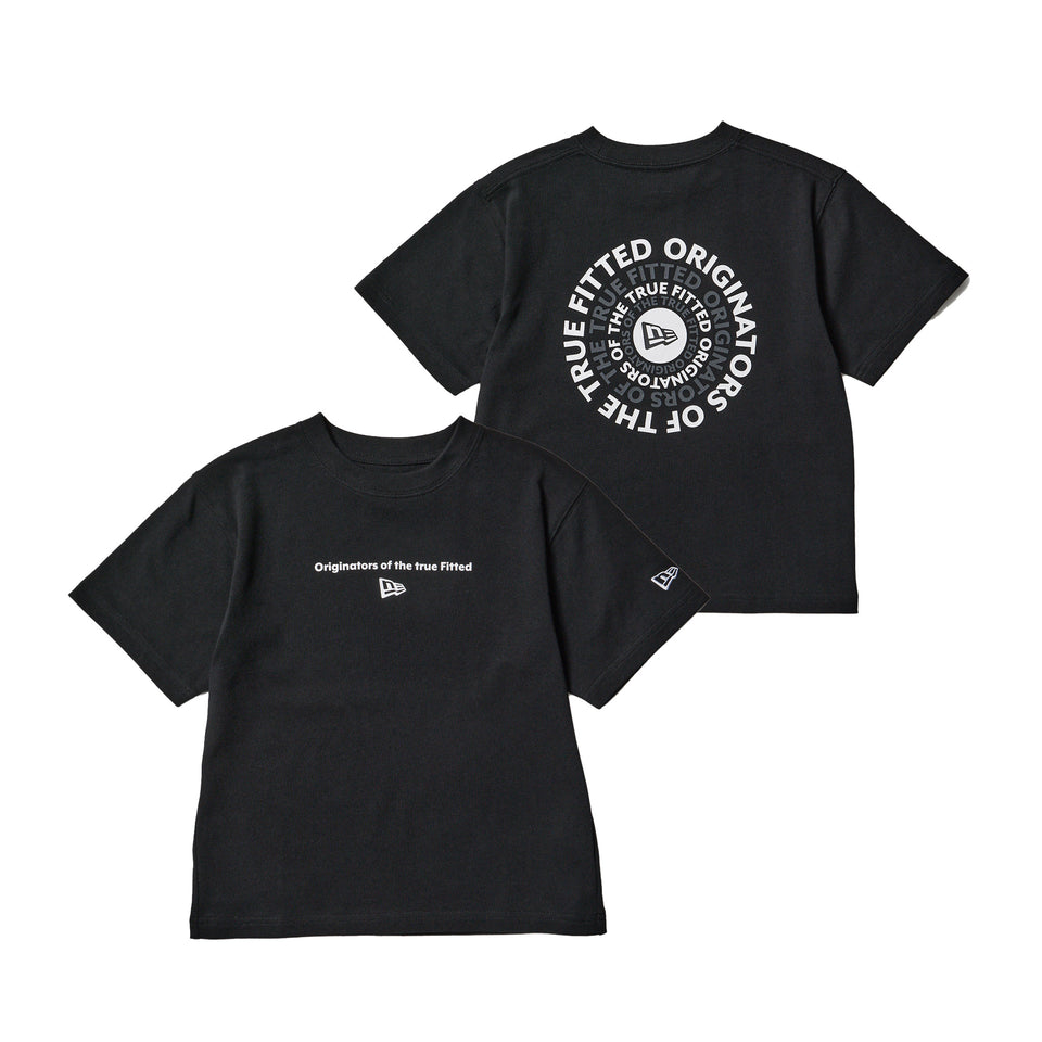 キッズ Child 半袖 コットン Tシャツ Circle OOTTF ブラック