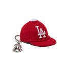 キャップキーホルダー ロサンゼルス・ドジャース Happy Holidays スカーレット