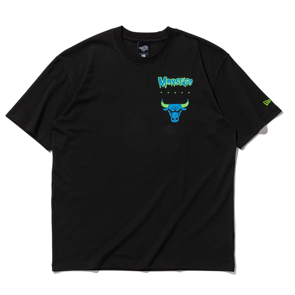 半袖 オーバーサイズド コットン Tシャツ Space Jam 2 スペース・ジャム 2 シカゴ・ブルズ ブラック