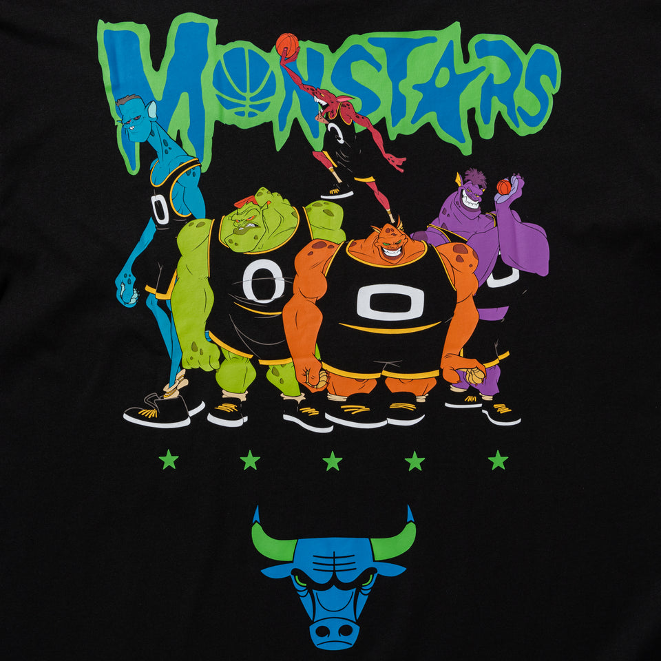 半袖 オーバーサイズド コットン Tシャツ Space Jam 2 スペース・ジャム 2 シカゴ・ブルズ ブラック