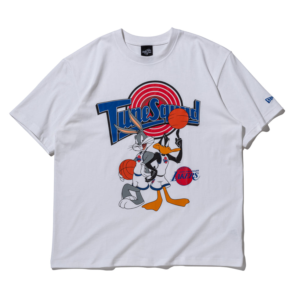 半袖 オーバーサイズド コットン Tシャツ Space Jam 2 スペース・ジャム 2 Tune Squad ロサンゼルス・レイカーズ ホワイト
