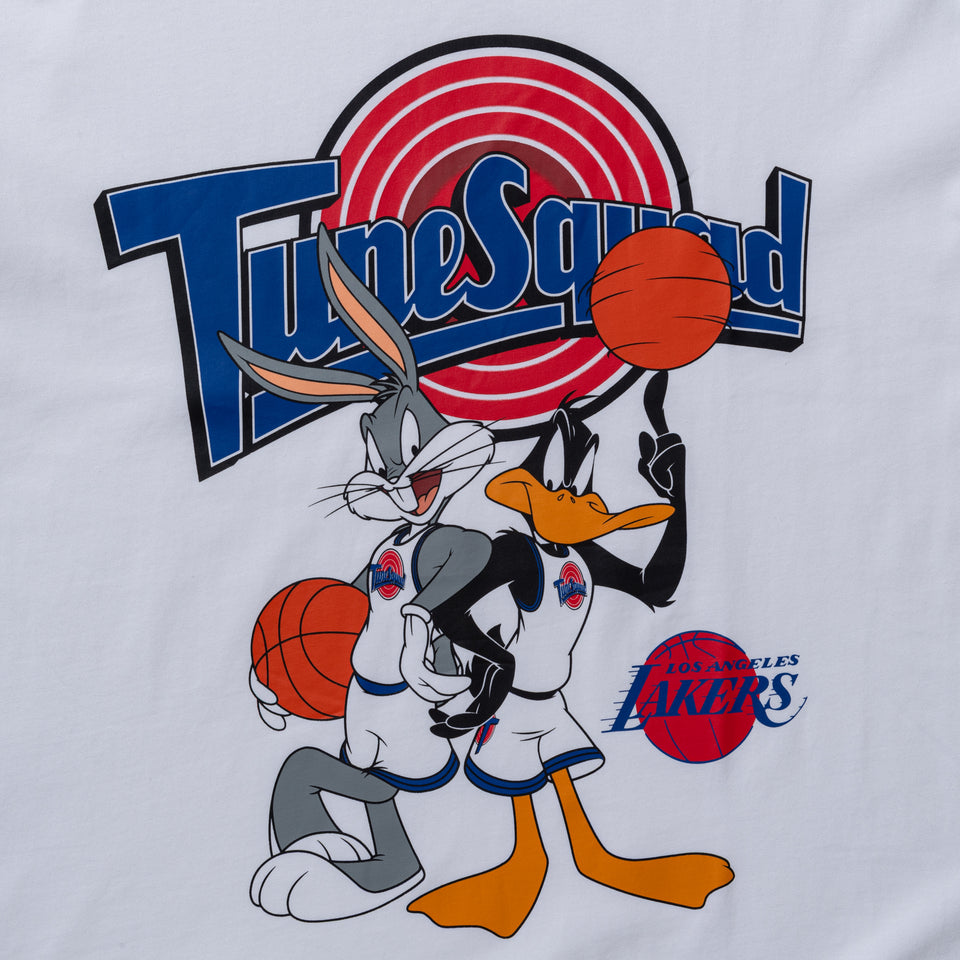 半袖 オーバーサイズド コットン Tシャツ Space Jam 2 スペース・ジャム 2 Tune Squad ロサンゼルス・レイカーズ ホワイト