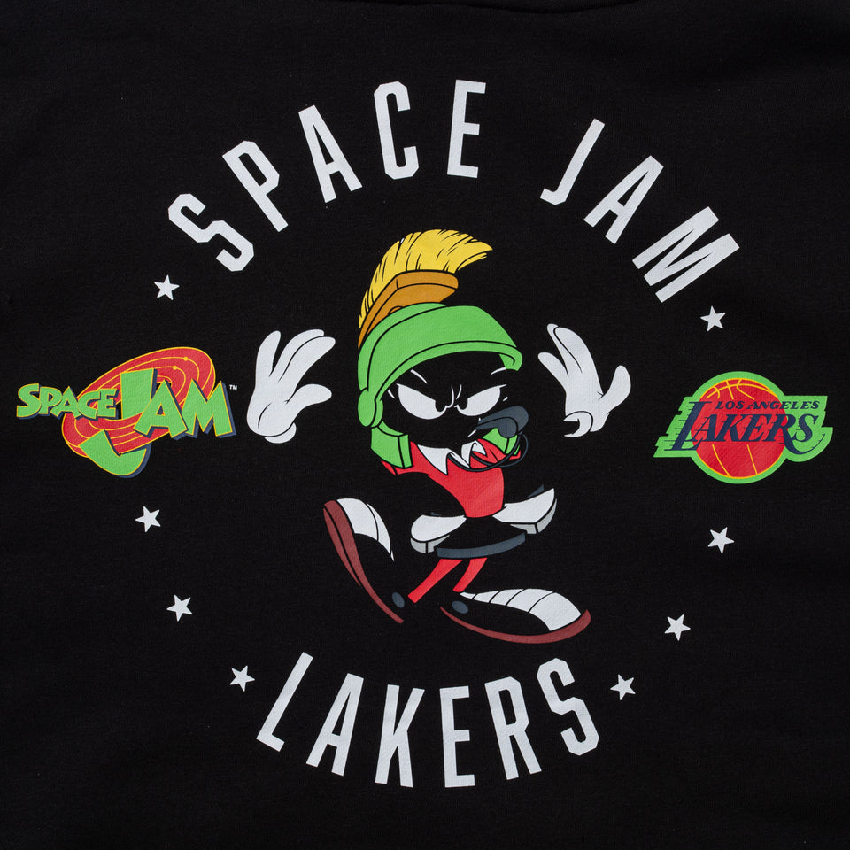 オーバーサイズド スウェット プルオーバーフーディー Space Jam 2 スペース・ジャム 2 ロサンゼルス・レイカーズ ブラック