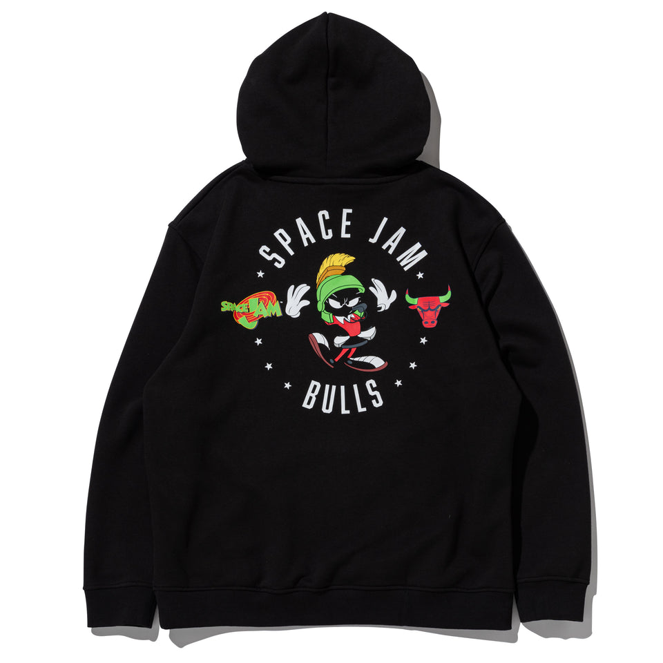 オーバーサイズド スウェット プルオーバーフーディー Space Jam 2 スペース・ジャム 2 シカゴ・ブルズ ブラック