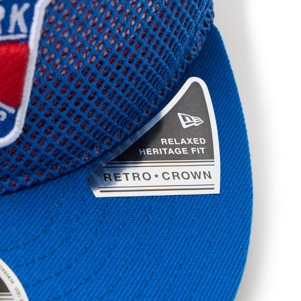 RC 9FIFTY Flat Visor powered by GORO (min-nano) ニューヨーク・レンジャース ダブルメッシュ ブルーメッシュ/ブルーアズール | NEW ERA ニューエラ公式オンラインストア
