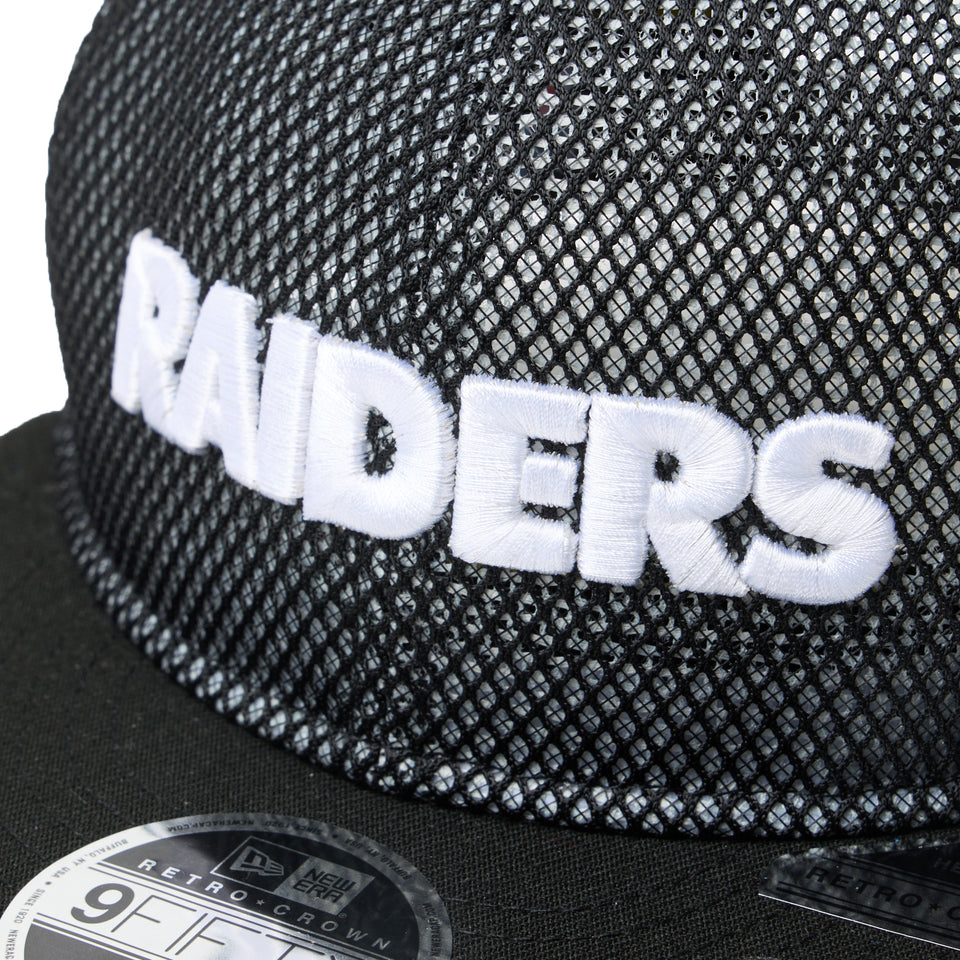 RC 9FIFTY Flat Visor powered by GORO (min-nano) ラスベガス・レイダース ダブルメッシュ ブラックメッシュ/ブラック | NEW ERA ニューエラ公式オンラインストア