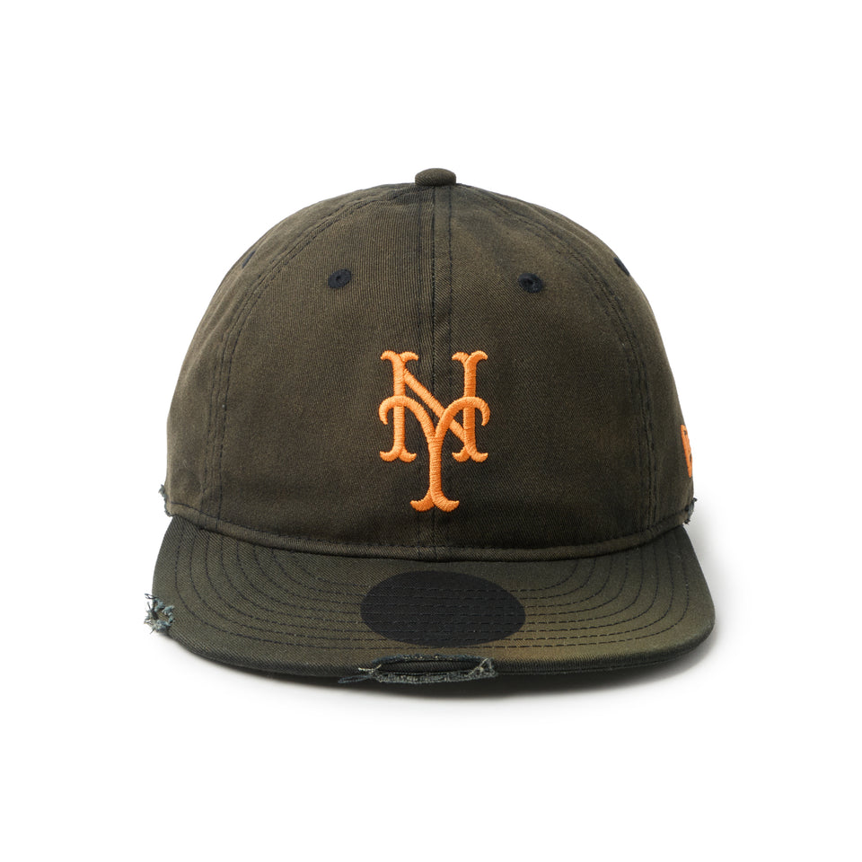 9THIRTY powered by GORO (min-nano) ニューヨーク・メッツ ダメージ/パッカブルバイザー/モンレーウォッシュ ブラック | NEW ERA ニューエラ公式オンラインストア