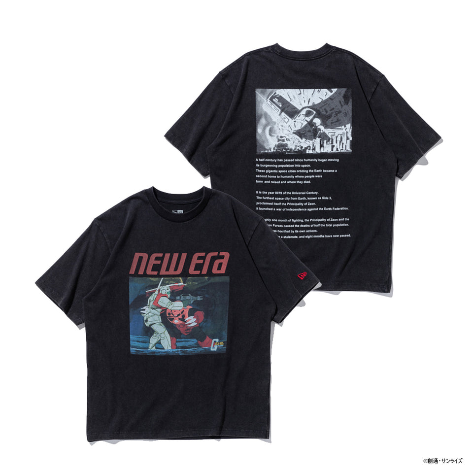 半袖 ウォッシュドコットン Tシャツ 機動戦士ガンダム ブラック