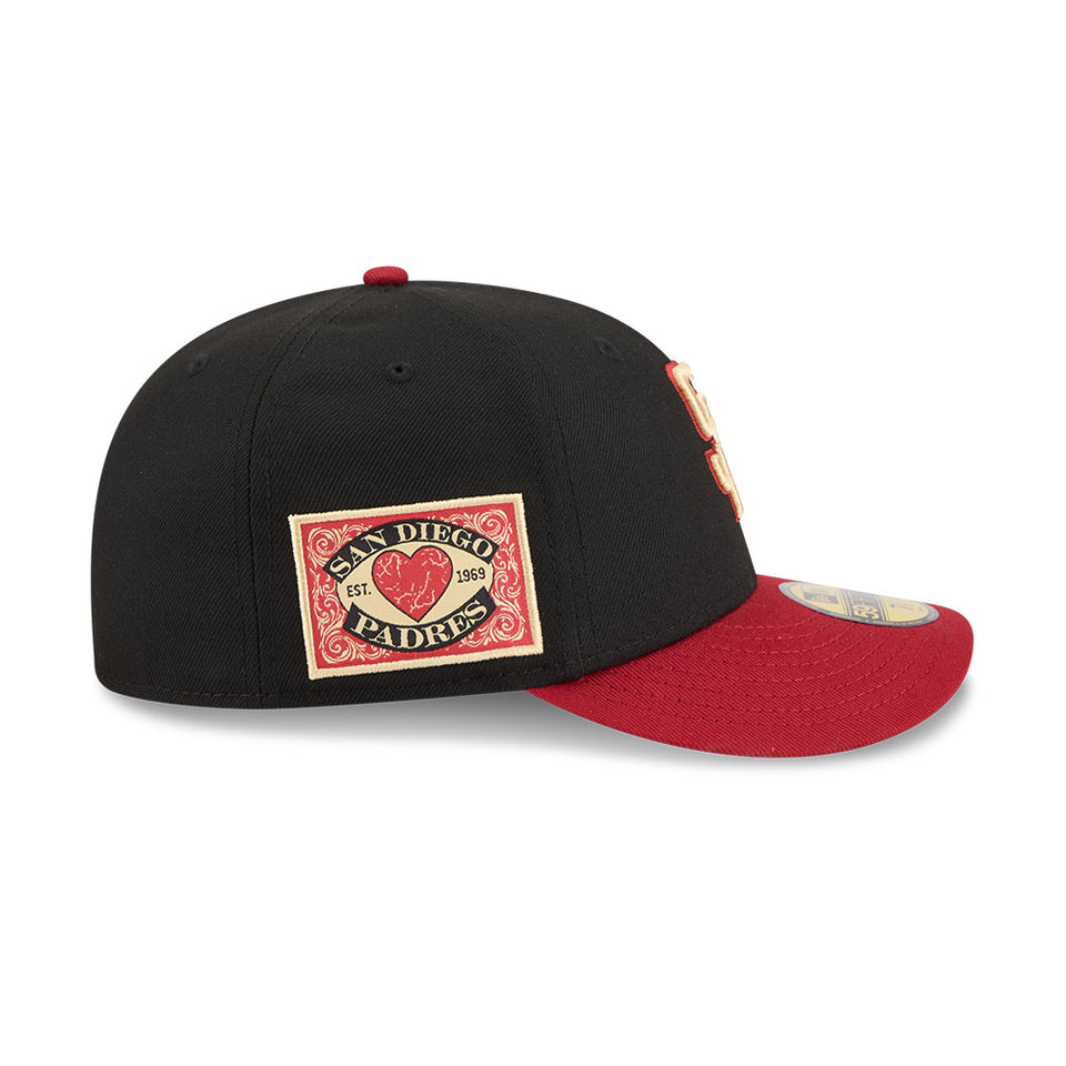PC 59FIFTY Team Cards サンディエゴ・パドレス ブラック レッドバイザー | NEW ERA ニューエラ公式オンラインストア