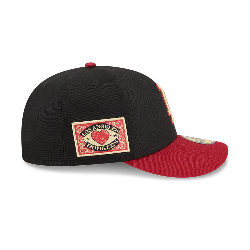 PC 59FIFTY Team Cards ロサンゼルス・ドジャース ブラック レッド