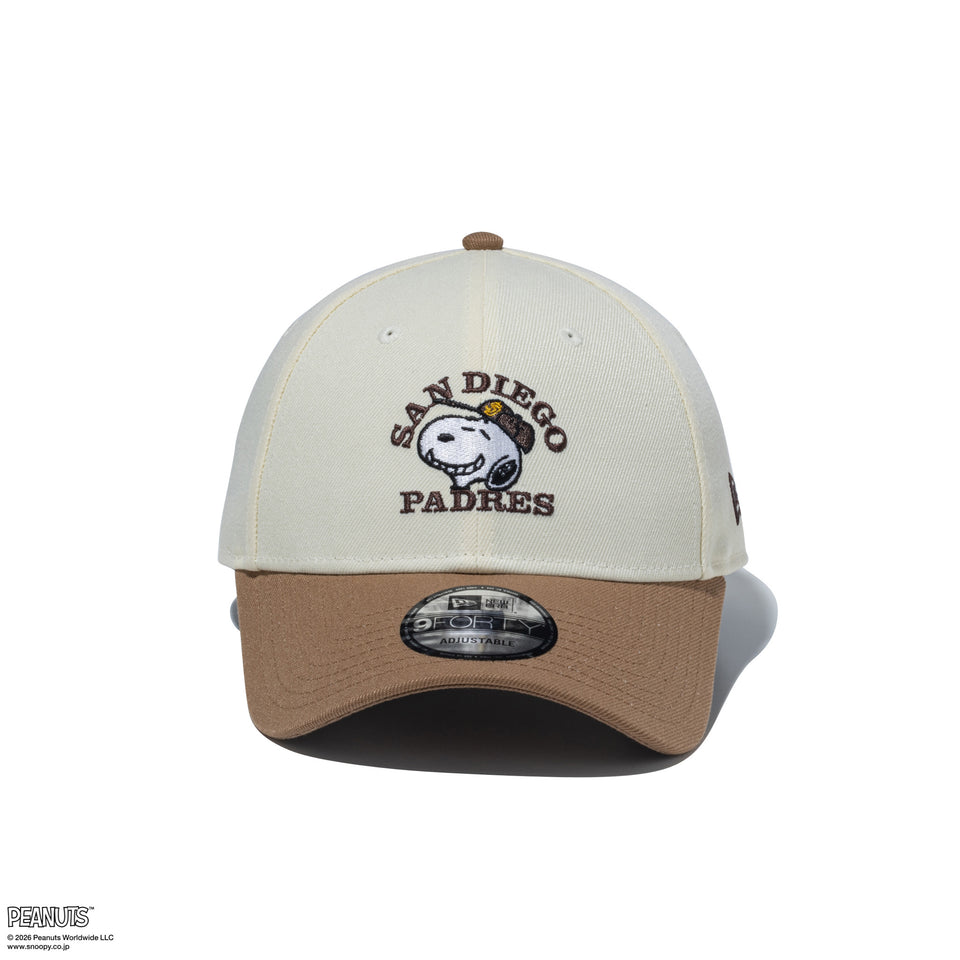 9FORTY PEANUTS サンディエゴ・パドレス クロームホワイト カーキバイザー | NEW ERA ニューエラ公式オンラインストア