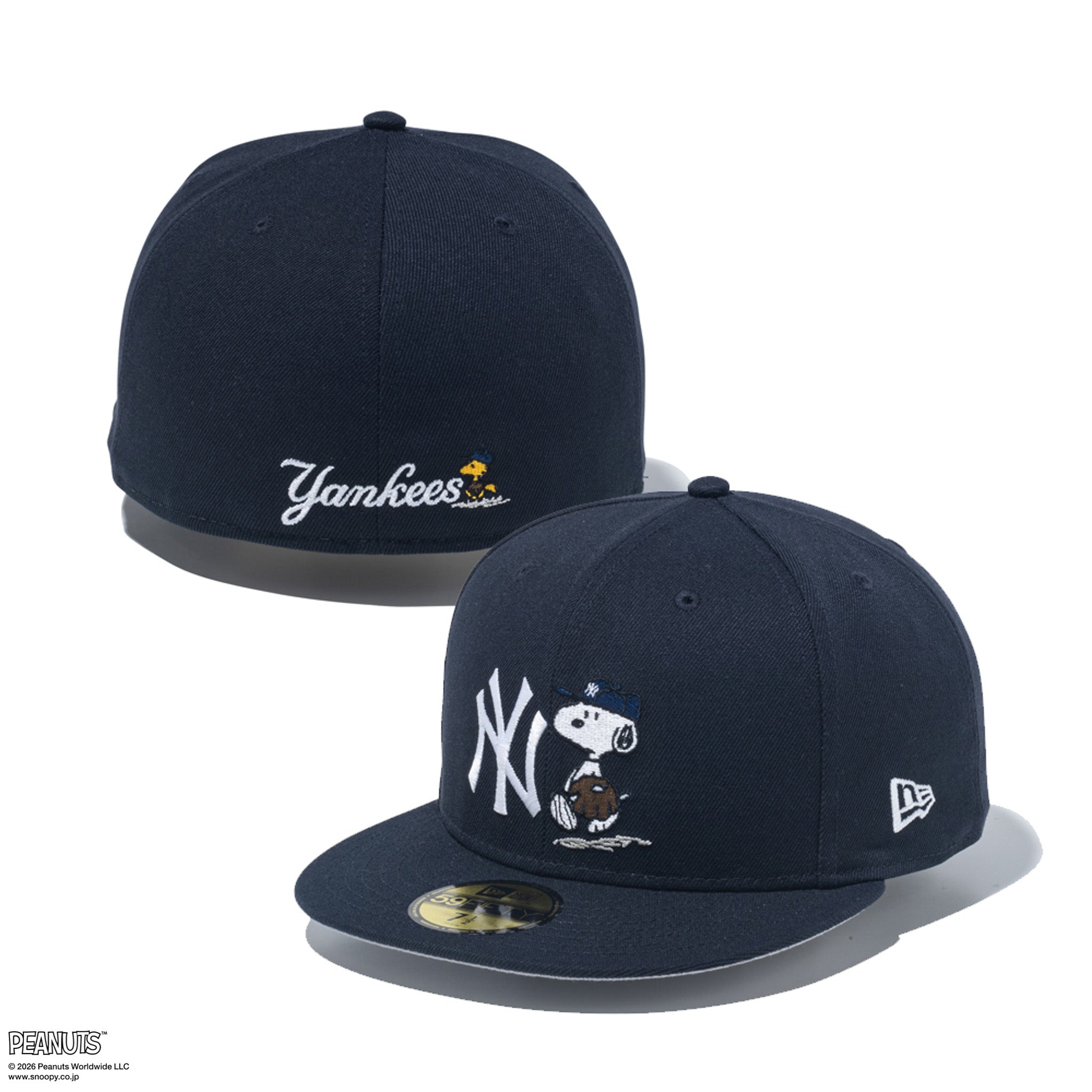 New Era 59FIFTY ヤンキース スヌーピー キャップ 7 3/4 59FIFTY PEANUTS ニューヨーク・ヤンキース ネイビー | ニューエラ
