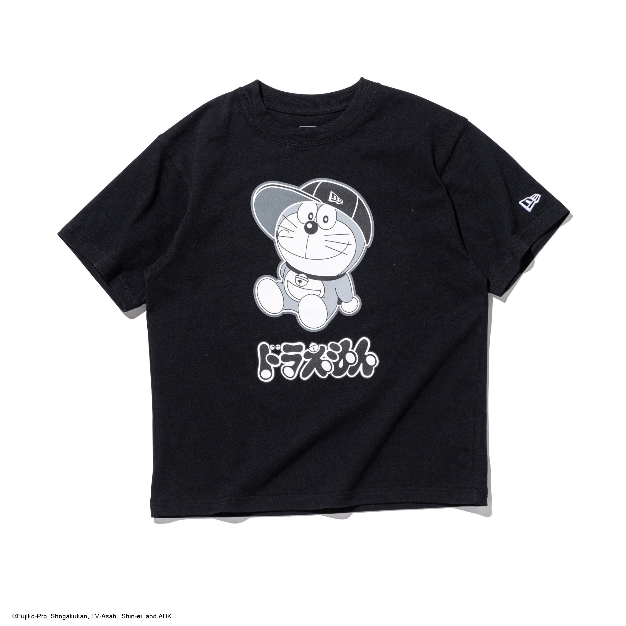 キッズ Youth 半袖 コットン Tシャツ ドラえもん キャップ ブラック