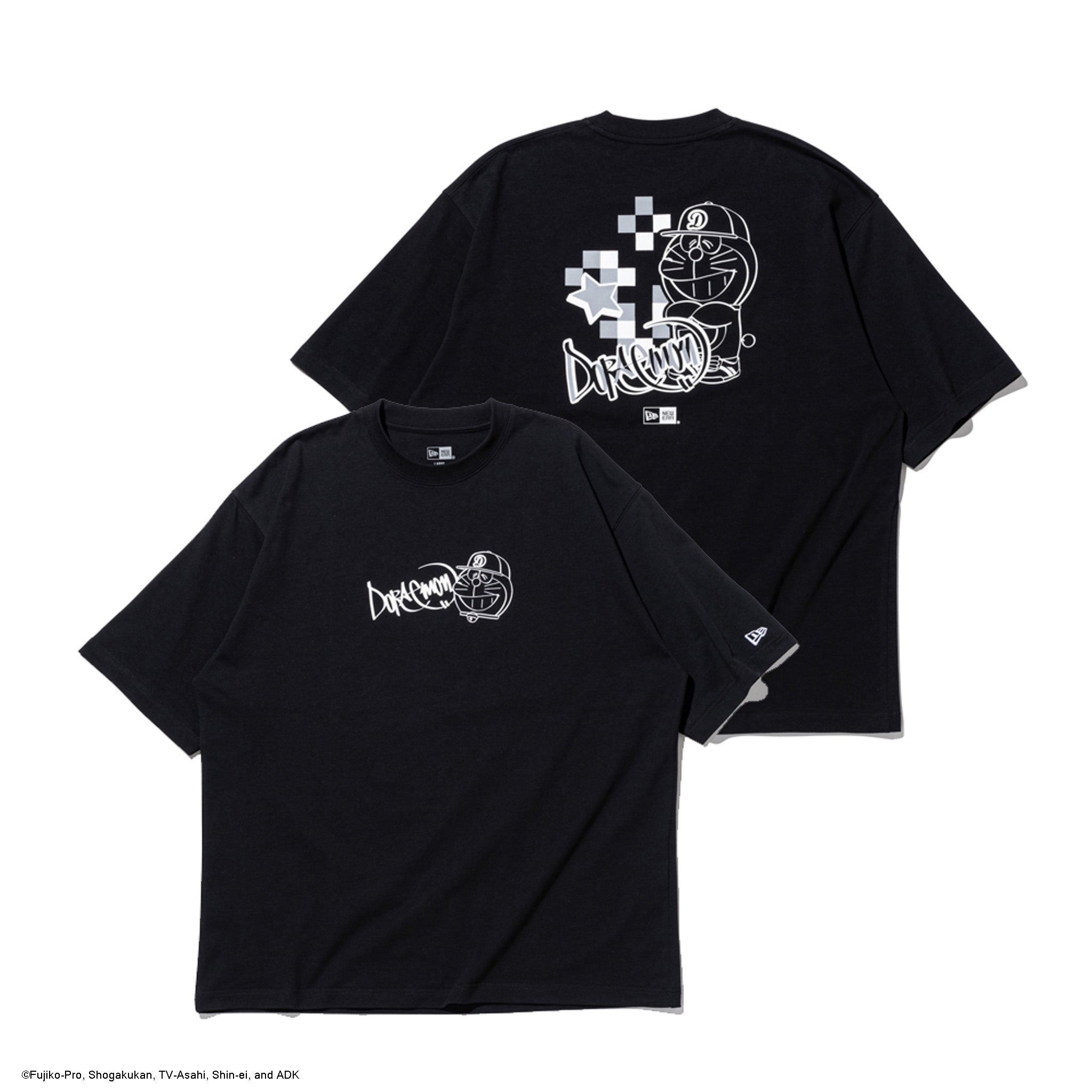 半袖 オーバーサイズド コットン Tシャツ ドラえもん グラフィティ