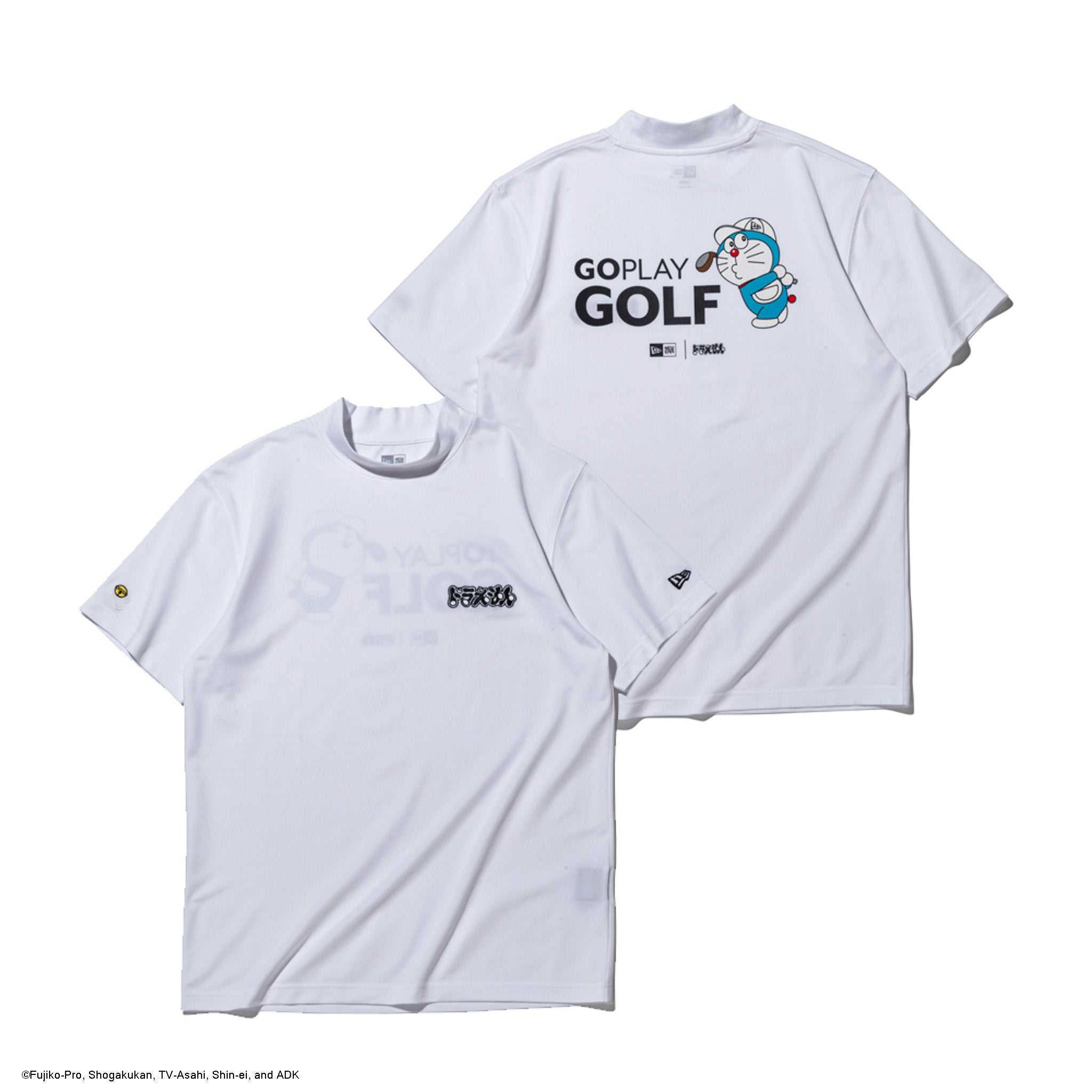 半袖 鹿の子 ミッドネック Tシャツ ドラえもん ホワイト | ゴルフ