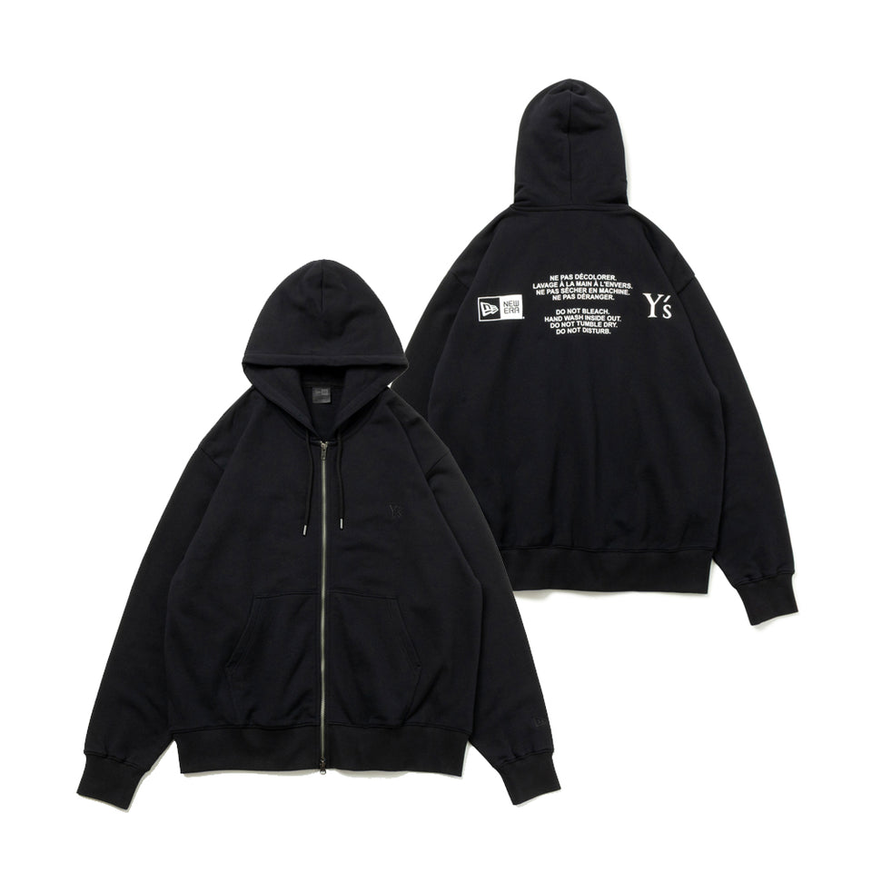 スウェット フルジップフーディー Y's SS26 Stitch Color ワードロゴ ブラック | NEW ERA ニューエラ公式オンラインストア